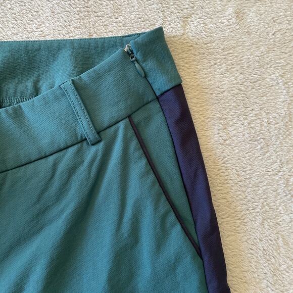 Golftini Pants Womens XL Green Track Stripe Side Zip Stretch Golf Performance - Picture 4 of 7
